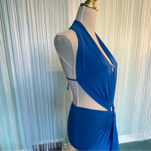 Rare Blue Cut Out Open Back Maxi Dress - Picture 6 of 16